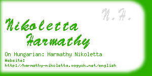nikoletta harmathy business card